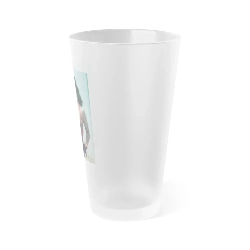 Bettie Page #57 (Vintage Female Icon) Frosted Pint Glass 16oz - Go Mug Yourself