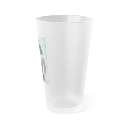 Bettie Page #57 (Vintage Female Icon) Frosted Pint Glass 16oz - Go Mug Yourself