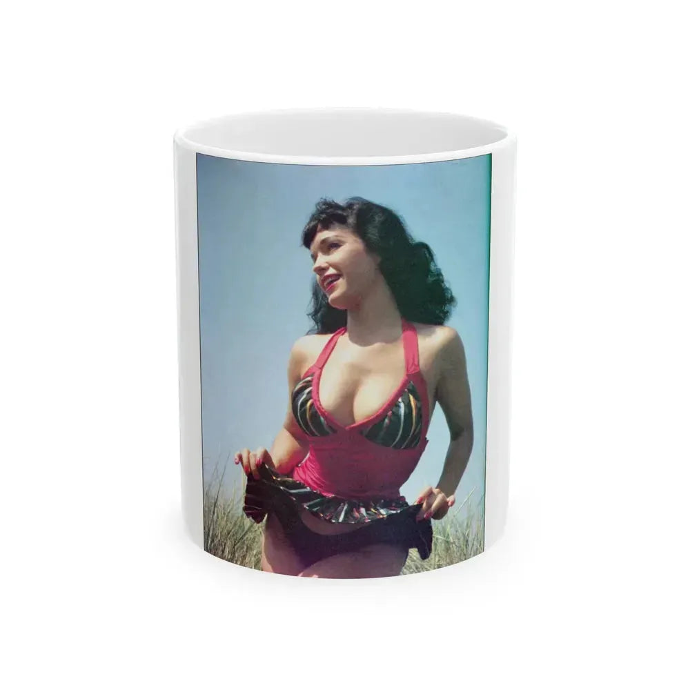 Bettie Page #57 (Vintage Female Icon) White Coffee Mug 11oz - Go Mug Yourself
