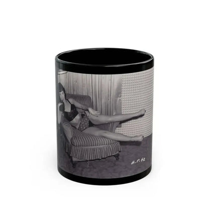 Bettie Page #571 (Vintage Female Icon) Black Coffee Mug 11oz - Go Mug Yourself