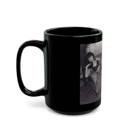 Bettie Page #571 (Vintage Female Icon) Black Coffee Mug - Go Mug Yourself