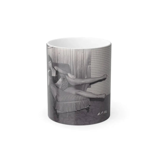 Bettie Page #571 (Vintage Female Icon) Color Changing Coffee Mug 11oz - Go Mug Yourself