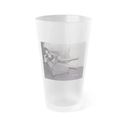 Bettie Page #571 (Vintage Female Icon) Frosted Pint Glass 16oz 16oz Frosted - Go Mug Yourself