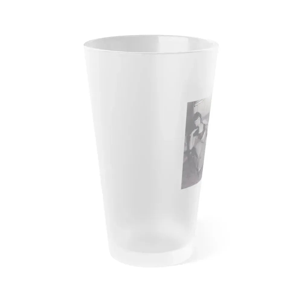Bettie Page #571 (Vintage Female Icon) Frosted Pint Glass 16oz - Go Mug Yourself