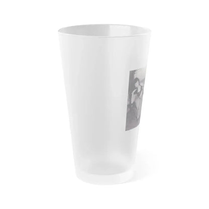 Bettie Page #571 (Vintage Female Icon) Frosted Pint Glass 16oz - Go Mug Yourself