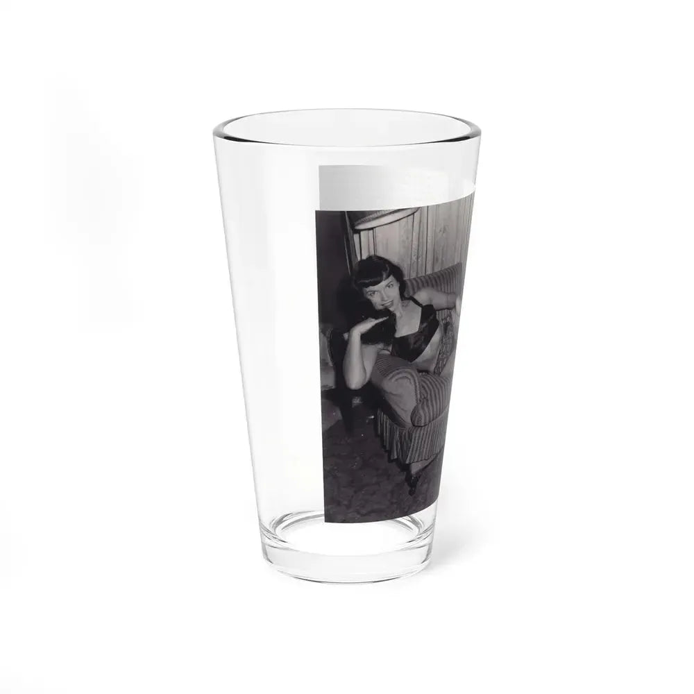Bettie Page #571 (Vintage Female Icon) Pint Glass 16oz - Go Mug Yourself