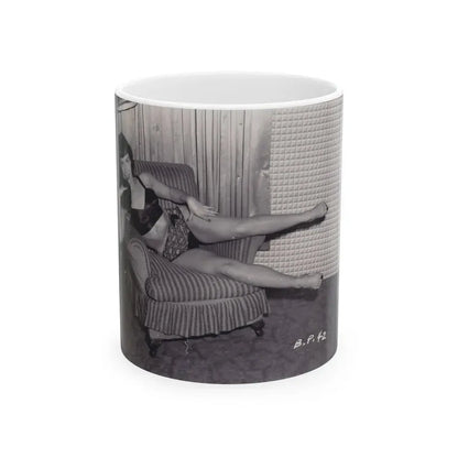 Bettie Page #571 (Vintage Female Icon) White Coffee Mug 11oz - Go Mug Yourself