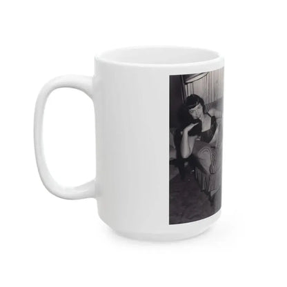 Bettie Page #571 (Vintage Female Icon) White Coffee Mug - Go Mug Yourself
