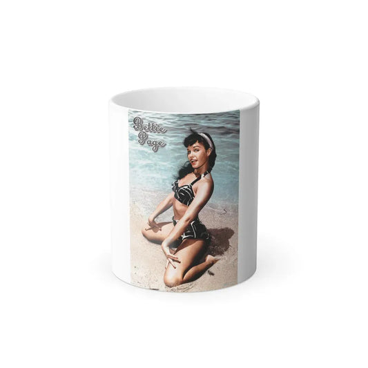 Bettie Page #574 (Vintage Female Icon) Color Changing Coffee Mug 11oz - Go Mug Yourself