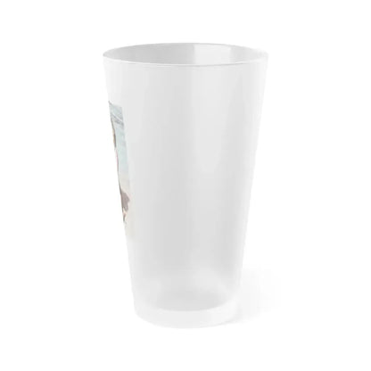 Bettie Page #574 (Vintage Female Icon) Frosted Pint Glass 16oz - Go Mug Yourself