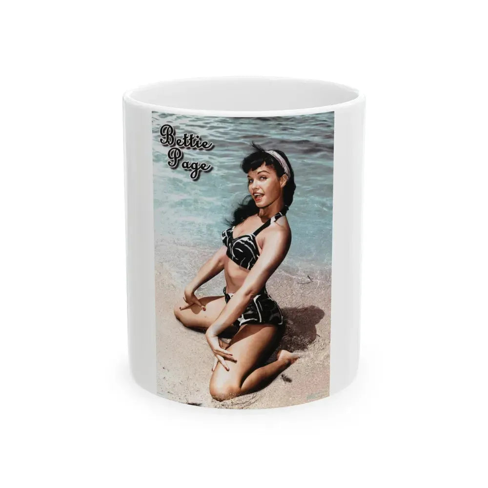Bettie Page #574 (Vintage Female Icon) White Coffee Mug 11oz - Go Mug Yourself