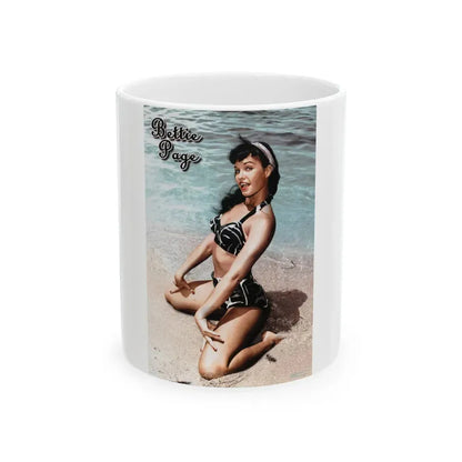 Bettie Page #574 (Vintage Female Icon) White Coffee Mug 11oz - Go Mug Yourself