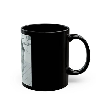 Bettie Page #575 (Vintage Female Icon) Black Coffee Mug-Go Mug Yourself