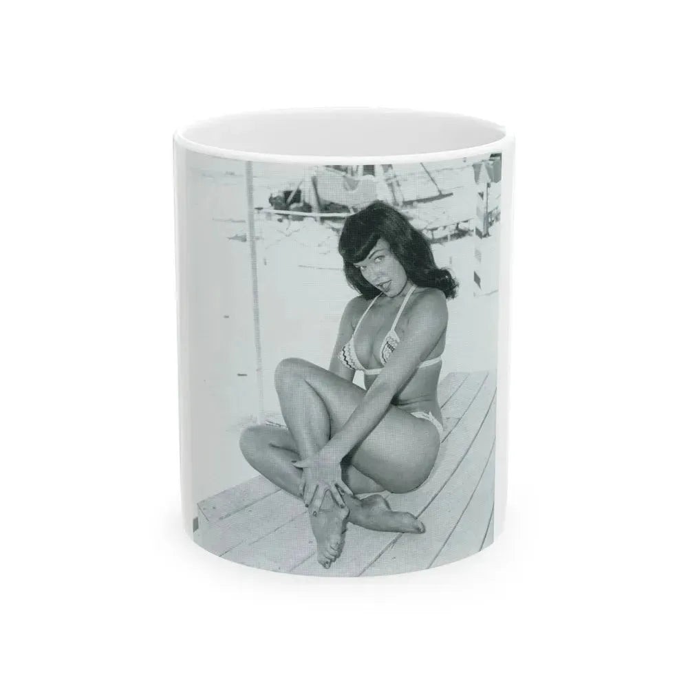 Bettie Page #575 (Vintage Female Icon) White Coffee Mug 11oz - Go Mug Yourself