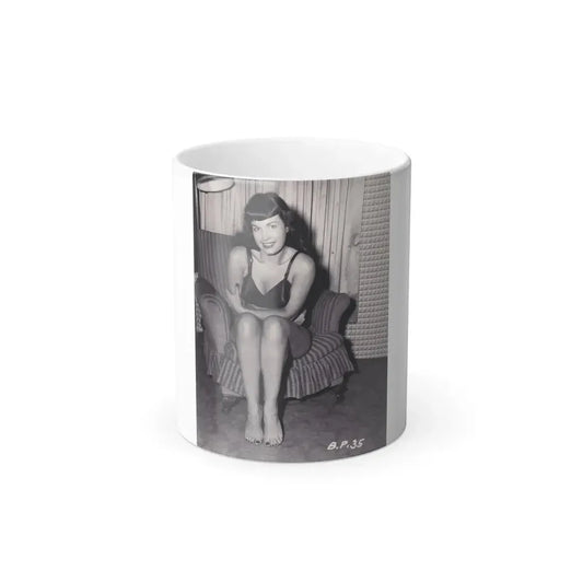 Bettie Page #576 (Vintage Female Icon) Color Changing Mug 11oz 11oz - Go Mug Yourself