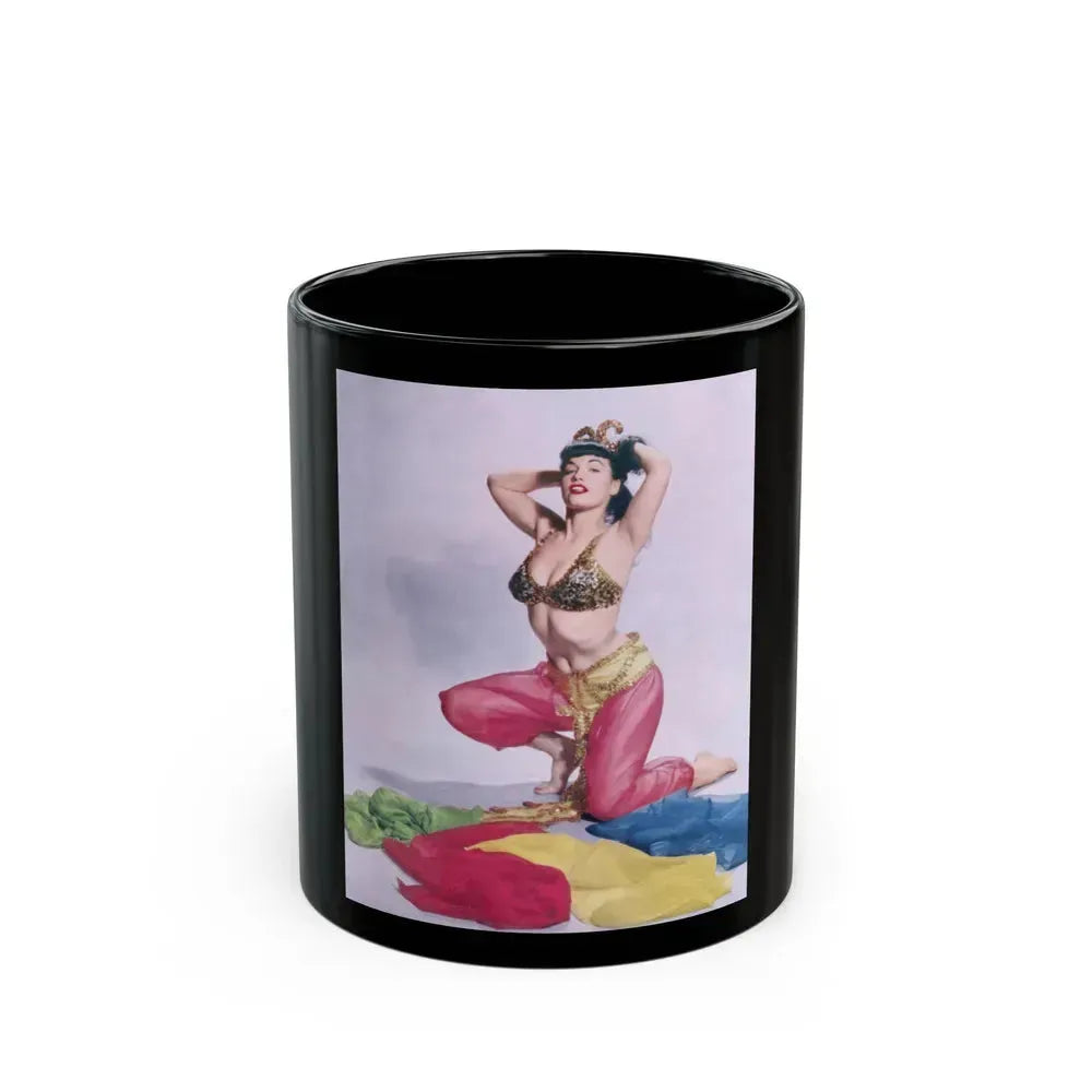 Bettie Page #58 (Vintage Female Icon) Black Coffee Mug 11oz - Go Mug Yourself