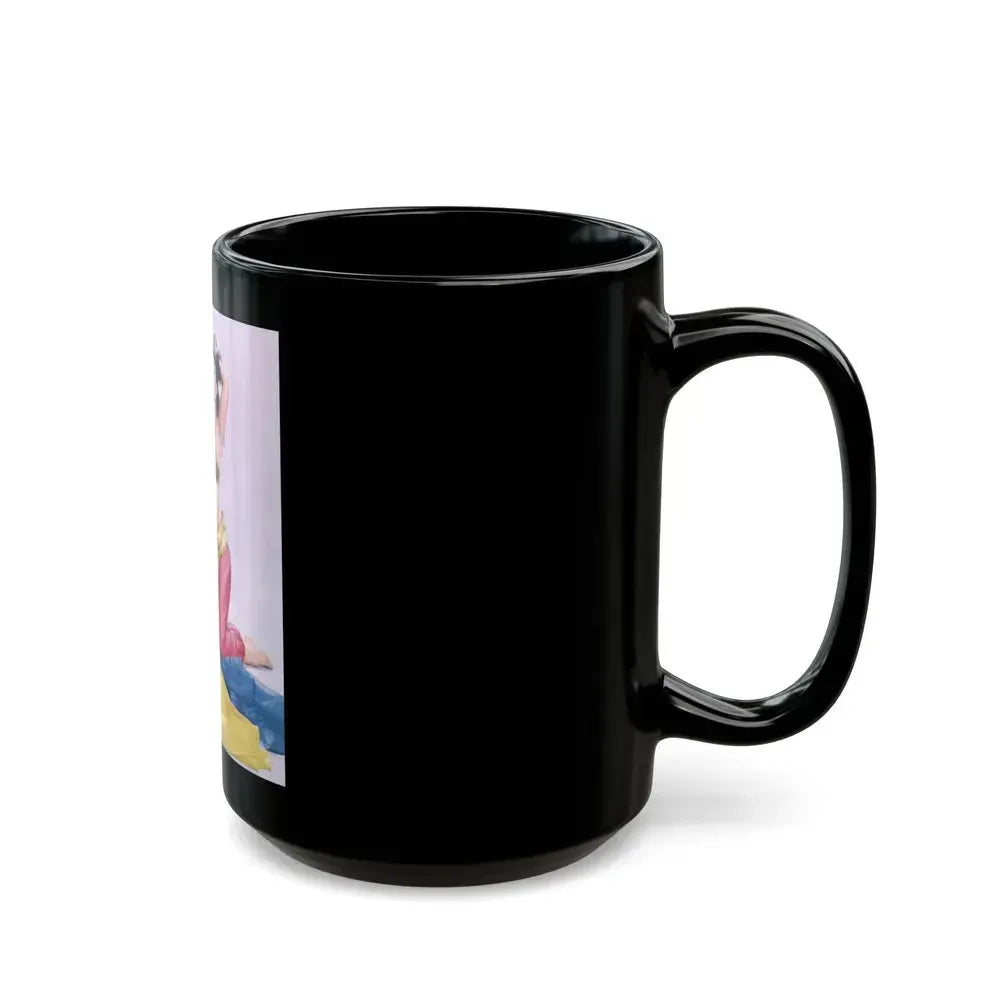 Bettie Page #58 (Vintage Female Icon) Black Coffee Mug - Go Mug Yourself