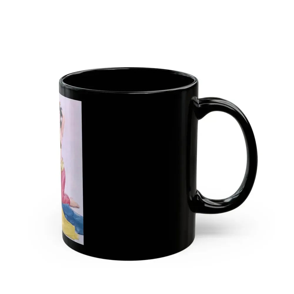 Bettie Page #58 (Vintage Female Icon) Black Coffee Mug - Go Mug Yourself