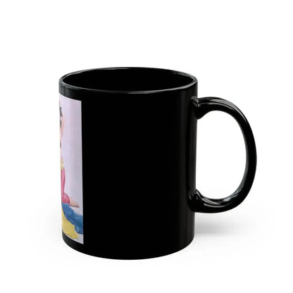 Bettie Page #58 (Vintage Female Icon) Black Coffee Mug - Go Mug Yourself