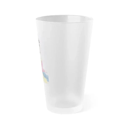 Bettie Page #58 (Vintage Female Icon) Frosted Pint Glass 16oz - Go Mug Yourself