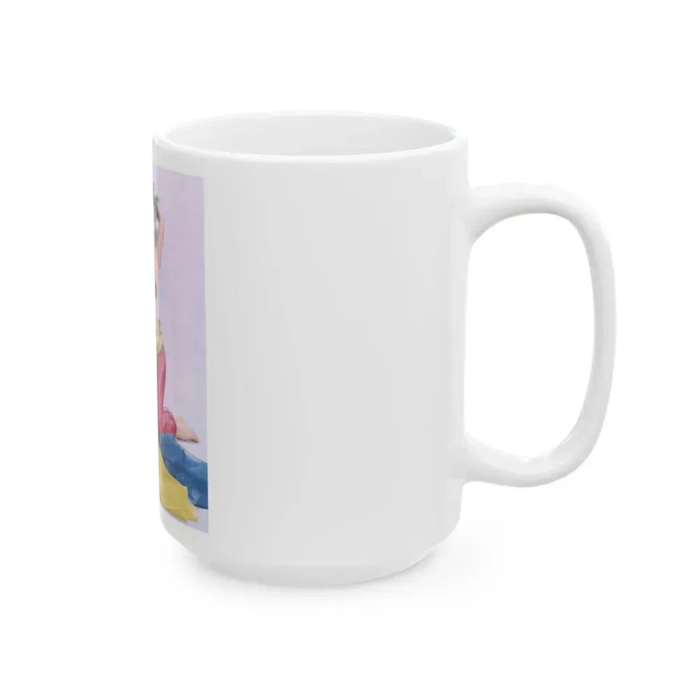 Bettie Page #58 (Vintage Female Icon) White Coffee Mug - Go Mug Yourself