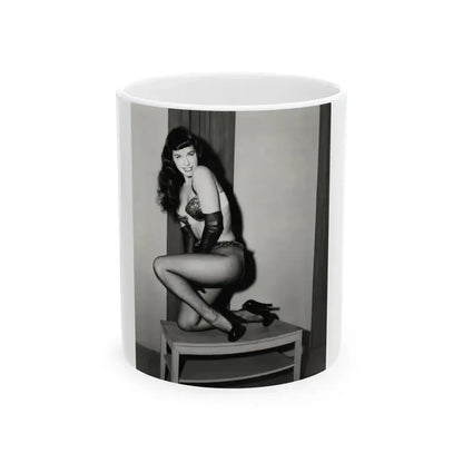 Bettie Page #586 (Vintage Female Icon) White Coffee Mug 11oz - Go Mug Yourself