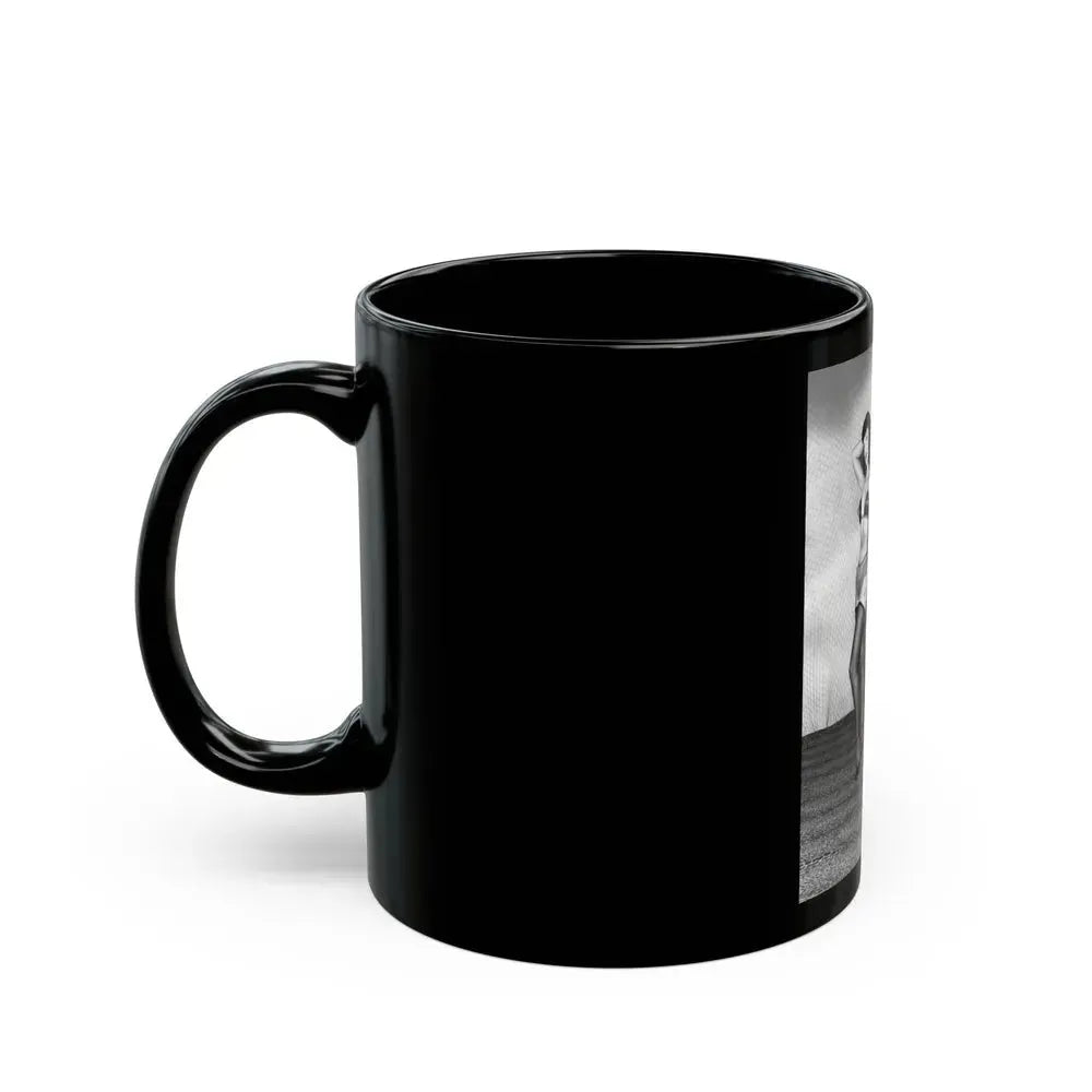 Bettie Page #587 (Vintage Female Icon) Black Coffee Mug - Go Mug Yourself