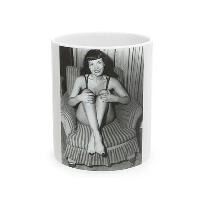 Bettie Page #589 (Vintage Female Icon) White Coffee Mug 11oz - Go Mug Yourself