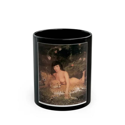 Bettie Page #594 (Vintage Female Icon) Black Coffee Mug 11oz - Go Mug Yourself