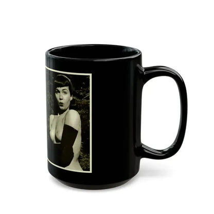 Bettie Page #599 (Vintage Female Icon) Black Coffee Mug - Go Mug Yourself