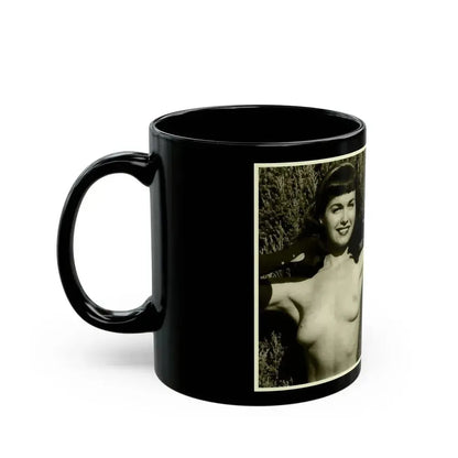 Bettie Page #599 (Vintage Female Icon) Black Coffee Mug - Go Mug Yourself