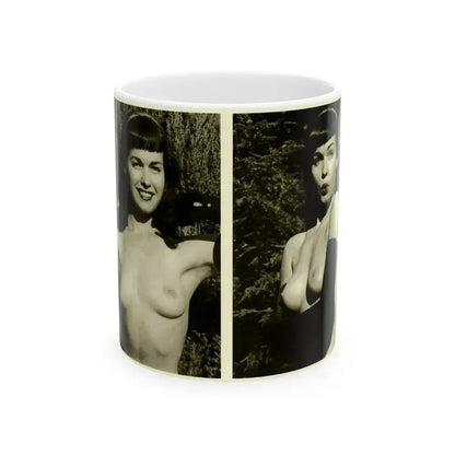 Bettie Page #599 (Vintage Female Icon) White Coffee Mug 11oz - Go Mug Yourself