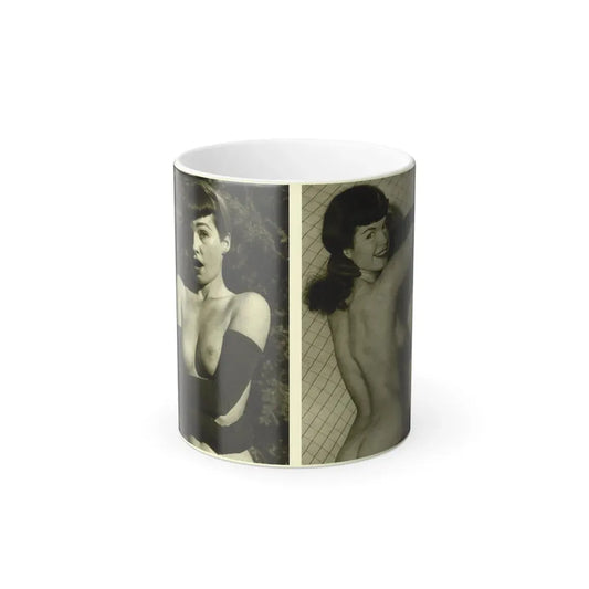 Bettie Page #600 (Vintage Female Icon) Color Changing Coffee Mug 11oz - Go Mug Yourself