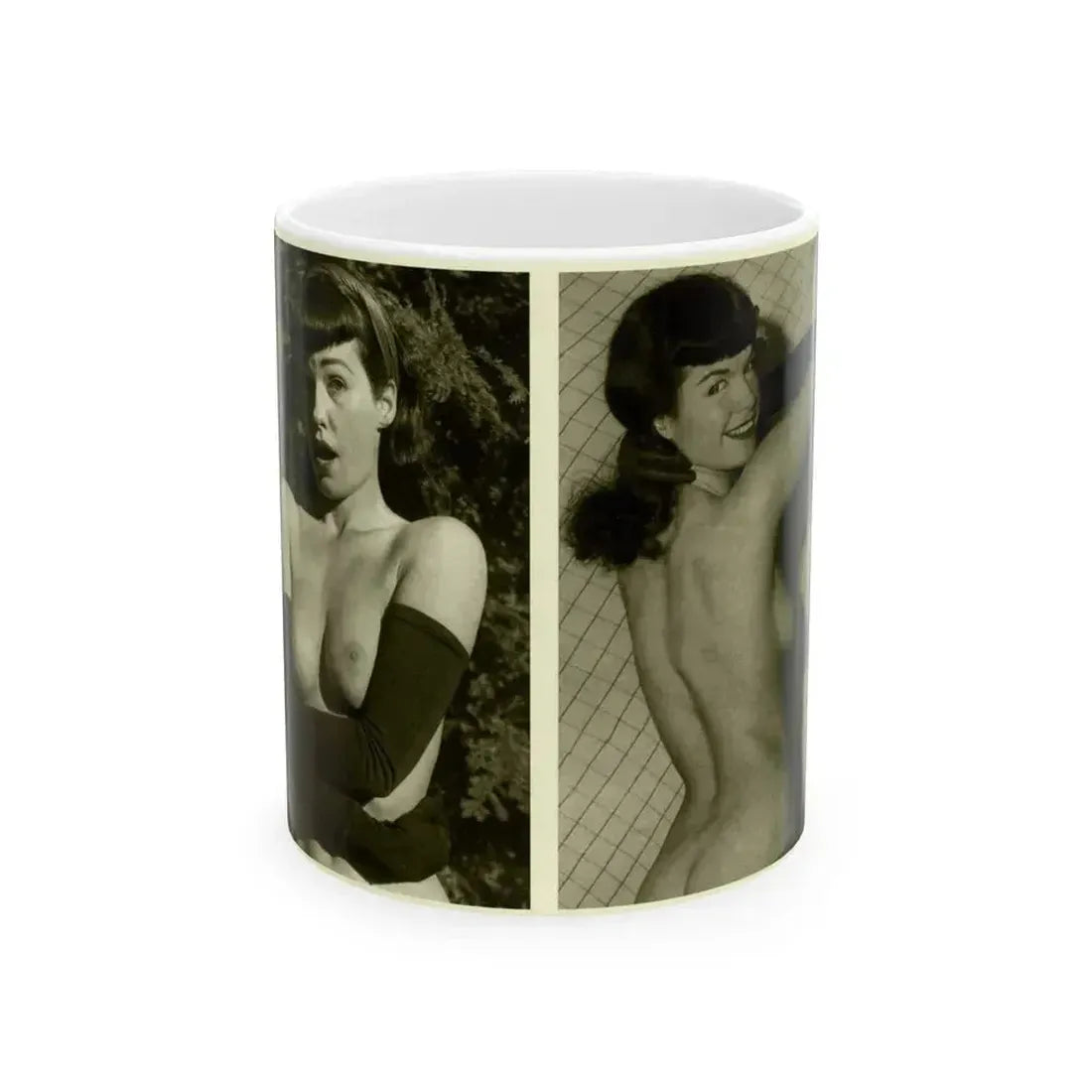 Bettie Page #600 (Vintage Female Icon) White Coffee Mug 11oz - Go Mug Yourself