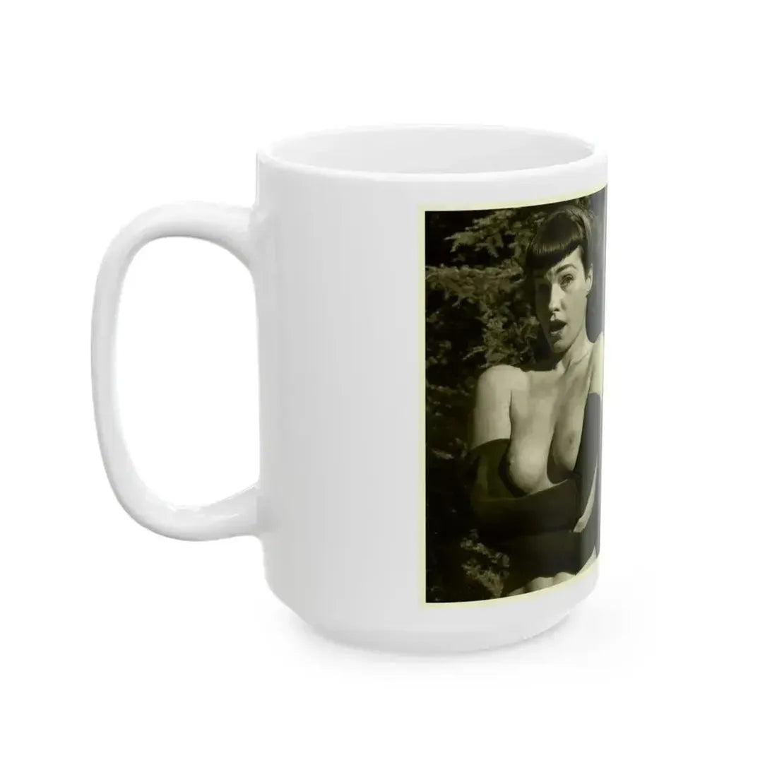 Bettie Page #600 (Vintage Female Icon) White Coffee Mug - Go Mug Yourself