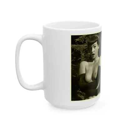 Bettie Page #600 (Vintage Female Icon) White Coffee Mug - Go Mug Yourself