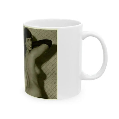 Bettie Page #600 (Vintage Female Icon) White Coffee Mug - Go Mug Yourself