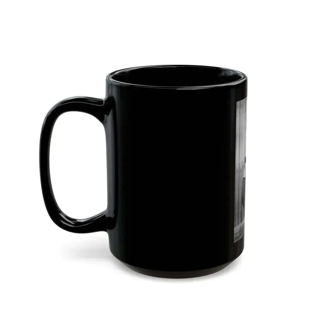 Bettie Page #601 (Vintage Female Icon) Black Coffee Mug - Go Mug Yourself