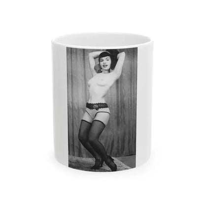 Bettie Page #601 (Vintage Female Icon) White Coffee Mug 11oz - Go Mug Yourself