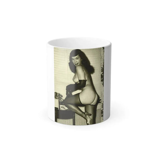 Bettie Page #602 (Vintage Female Icon) Color Changing Coffee Mug 11oz - Go Mug Yourself