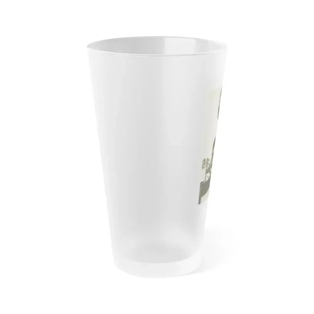 Bettie Page #602 (Vintage Female Icon) Frosted Pint Glass 16oz - Go Mug Yourself