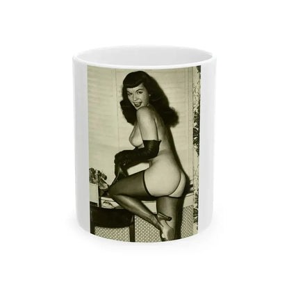 Bettie Page #602 (Vintage Female Icon) White Coffee Mug 11oz - Go Mug Yourself