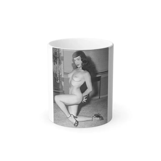 Bettie Page #603 (Vintage Female Icon) Color Changing Coffee Mug 11oz - Go Mug Yourself