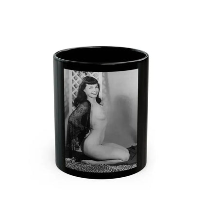 Bettie Page #604 (Vintage Female Icon) Black Coffee Mug 11oz - Go Mug Yourself