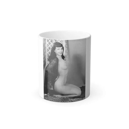 Bettie Page #604 (Vintage Female Icon) Color Changing Coffee Mug 11oz - Go Mug Yourself
