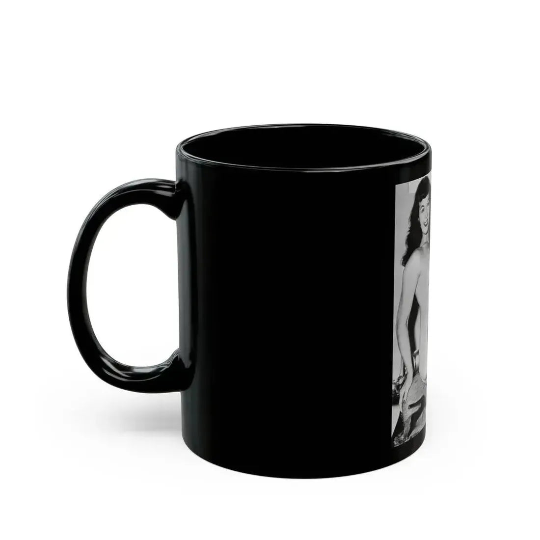 Bettie Page #605 (Vintage Female Icon) Black Coffee Mug - Go Mug Yourself