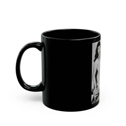 Bettie Page #605 (Vintage Female Icon) Black Coffee Mug - Go Mug Yourself