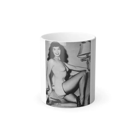 Bettie Page #605 (Vintage Female Icon) Color Changing Coffee Mug 11oz - Go Mug Yourself