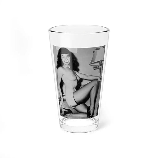 Bettie Page #605 (Vintage Female Icon) Pint Glass 16oz 16oz - Go Mug Yourself