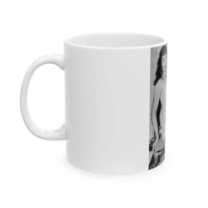 Bettie Page #605 (Vintage Female Icon) White Coffee Mug - Go Mug Yourself